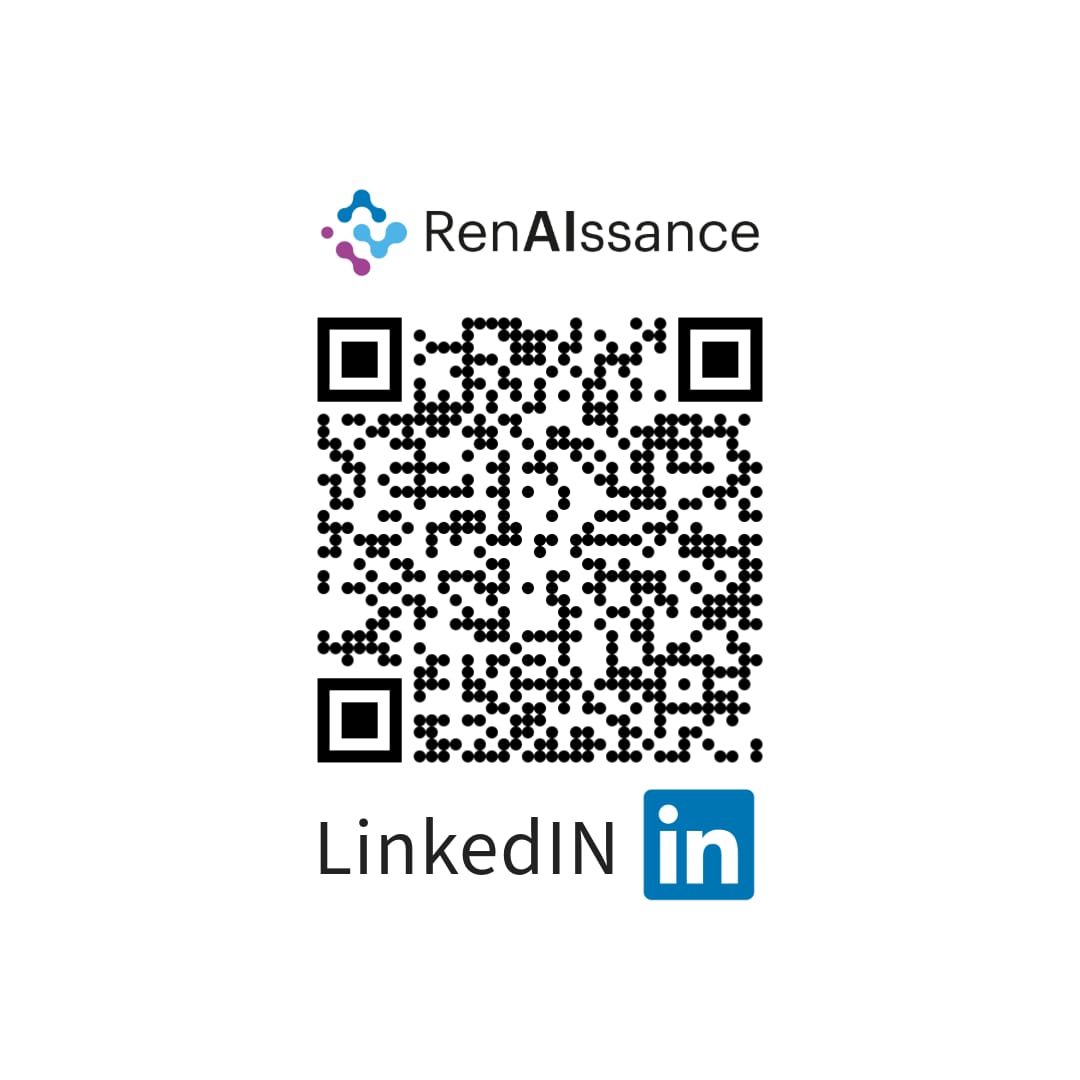 QR code linking to the RenAIssance LinkedIn page